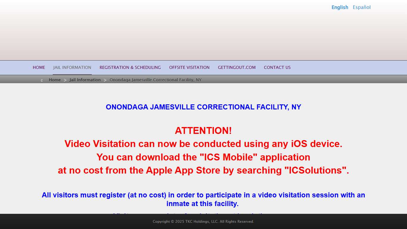 Onondaga Jamesville Correctional Facility, NY - The Visitor by ICSolutions